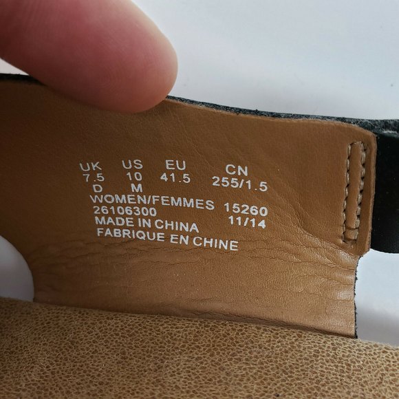 Clarks Womens US 10 Rosemund Dune Platform Sandals Black Slingback Hook And Loop - Picture 9 of 12